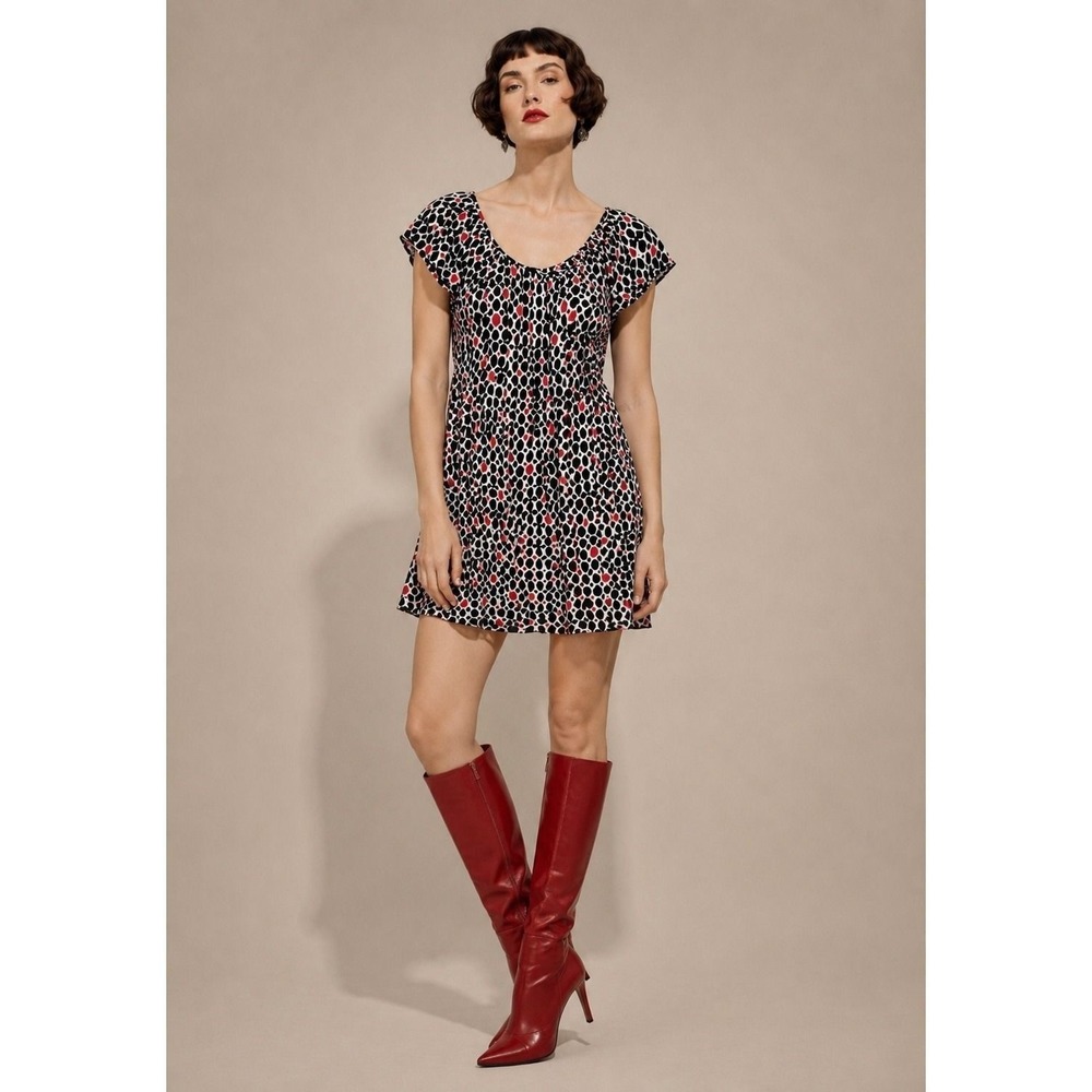Max Studio Specialty Rayon Abstract Print Tunic Dress Cover Up Medium